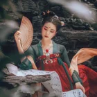 Китайское традиционное платье Hanfu, женские вышитые платья для танцев принцессы, Восточная Династия Тан, костюм для старинных сказочных народных танцев
