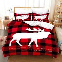 free dropshipping bedding sets duvet cover 1 pillowcase single childrens bedding gife n01cartoon deer animal red