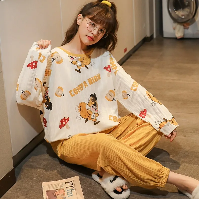 

Women Pajamas Set Girl Sleepwear Pijama Long Women Pyjamas Suit Female Clothing Set New Nightwear