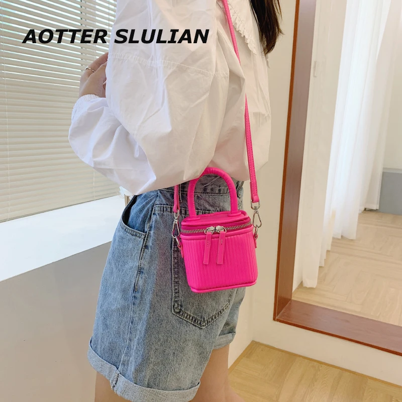 

Маленькие сумки на плечо для девушек, модные корейские квадратные миниатюрные кожаные дамские сумочки белого и розового цвета