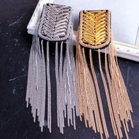 one piece breastpin tassels shoulder board mark knot epaulet patch metal patches badges applique patch for clothing de 2573