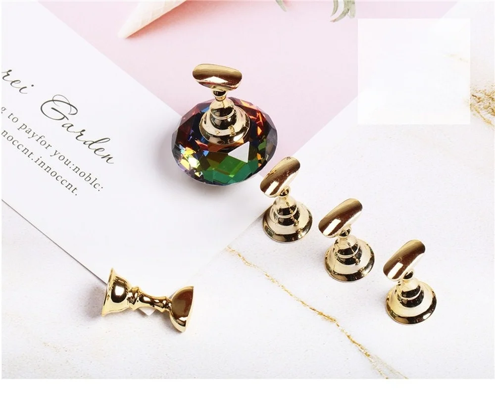 Инструменты для дизайна ногтей из металлического сплава Хрустальная подставка