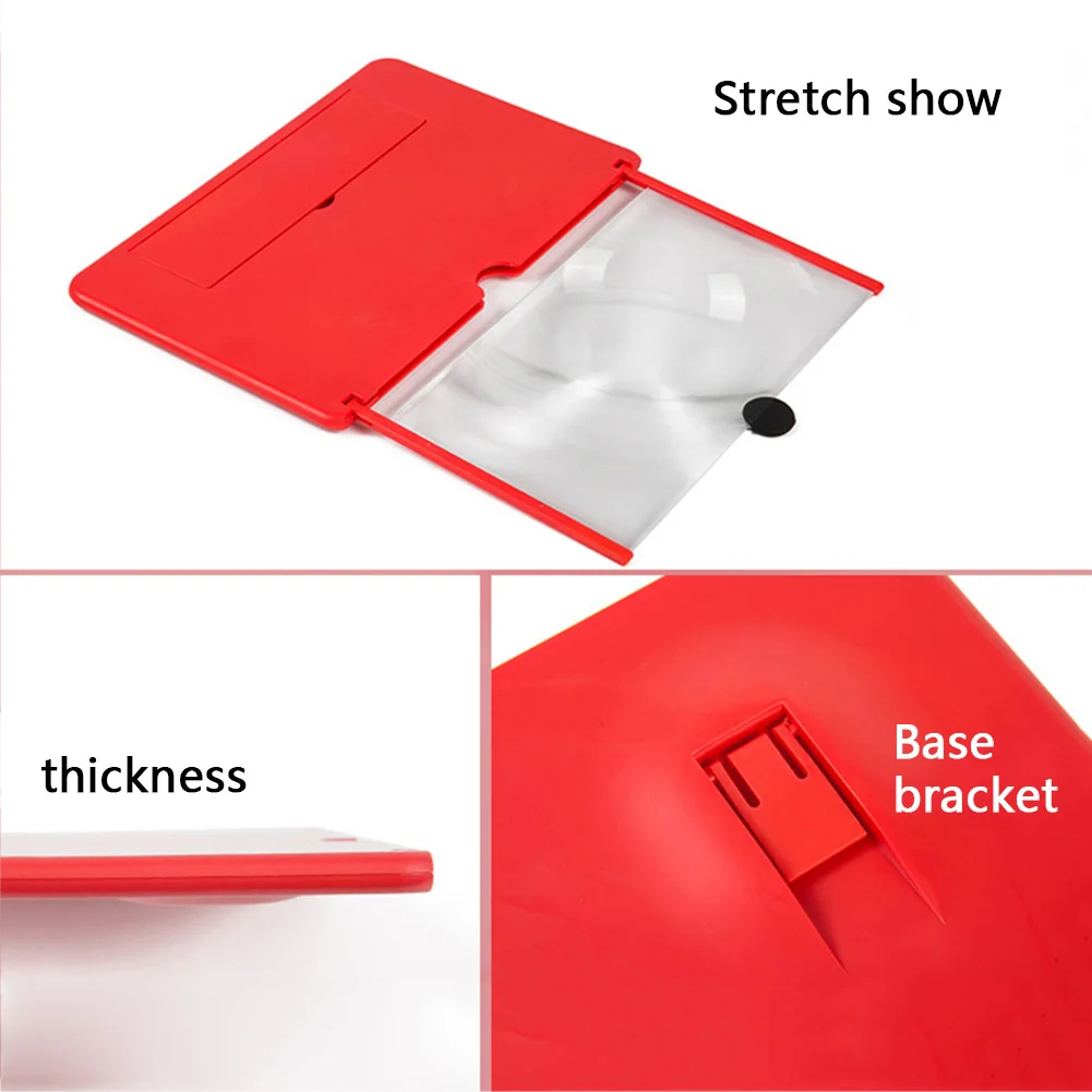 3D Phone Screen Magnifier Amplifier Folding Design HD Video Magnifying Glass Watch 3d Movies Smart Bracket Holder 12inch | Мобильные