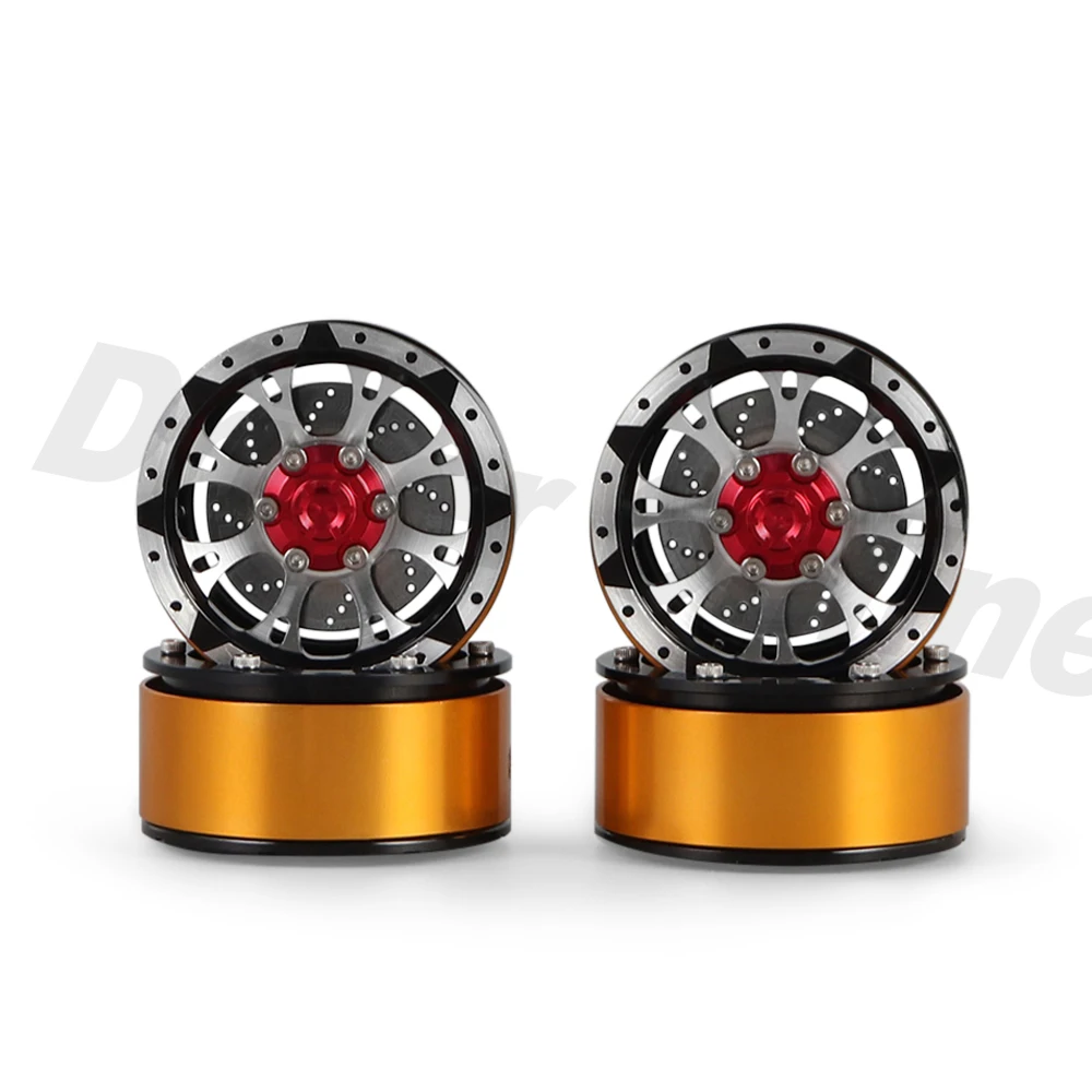 4 шт. 1 7 дюймов алюминиевый сплав Beadlock колеса с Тормозным Диском для 1/10 RC