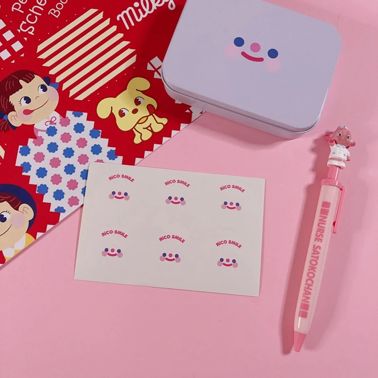 Kawaii Bear Pink Peach Decoration Sticker DIY Scrapbooking Label Diary Album Sticker Escolar Toy Sticker Cute Stationery