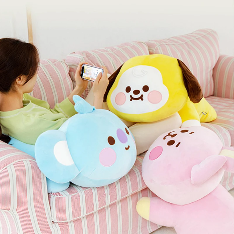 Аниме Плюшевые Kawaii Kpop Детские подушки мягкие игрушки для декора собака кролик