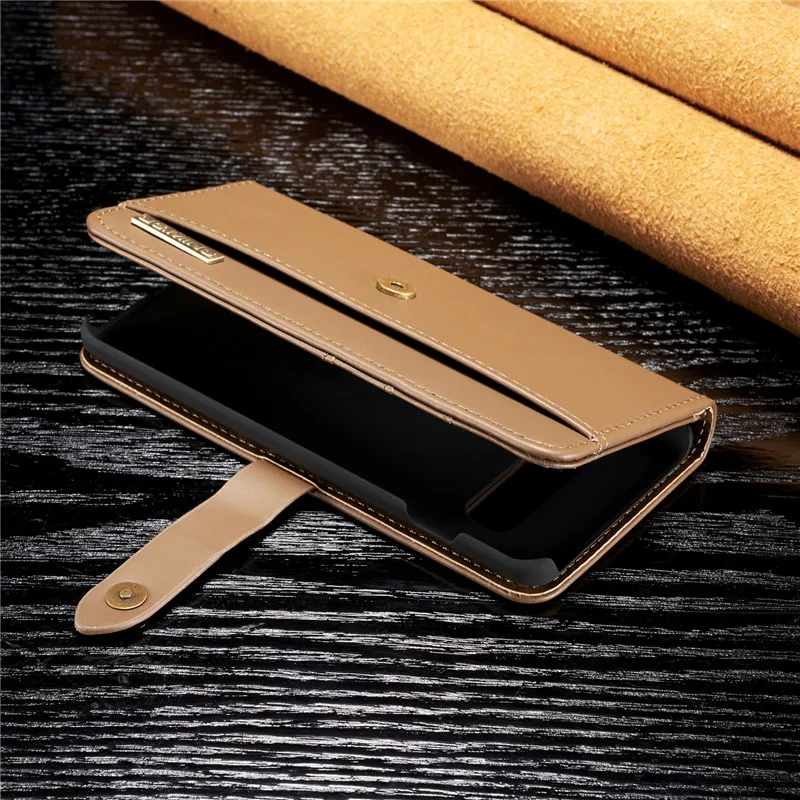 Роскошный кожаный чехол S10plus для samsung Galaxy S8, S9, S10 Plus, S10E, Note 9, 8, S7 Edge, Магнитный съемный флип-Кошелек, Чехол для карт