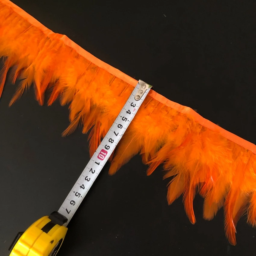 10 ярдов в упаковке 8-13 см ширина бахрома отделка Кружева Куриные перья полоски