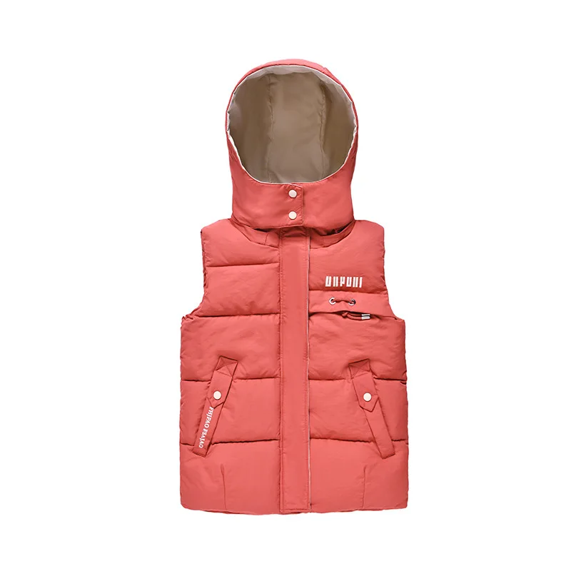 

Detachable Hat Cotton Waistcoat Women New Autumn and Winter Korean Style Female Student Fashion Vest Sleeveless Padded Jackets