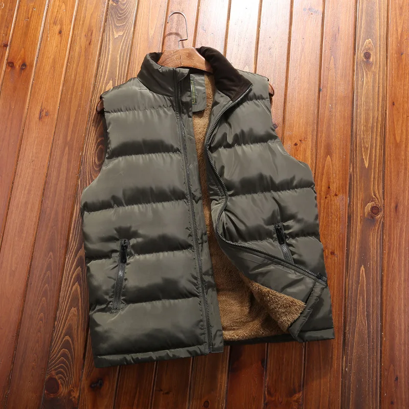 Новая мужская зимняя трендовая куртка без рукавов с воротником-стойкой 2020