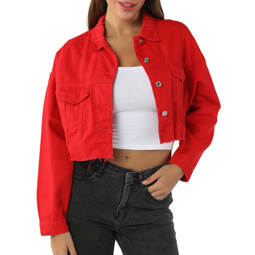 

Зимние женские джинсовые куртки в винтажном стиле; Повседневная короткая джинсовая куртка с длинными рукавами Женское пальто уличная 3 Цве...