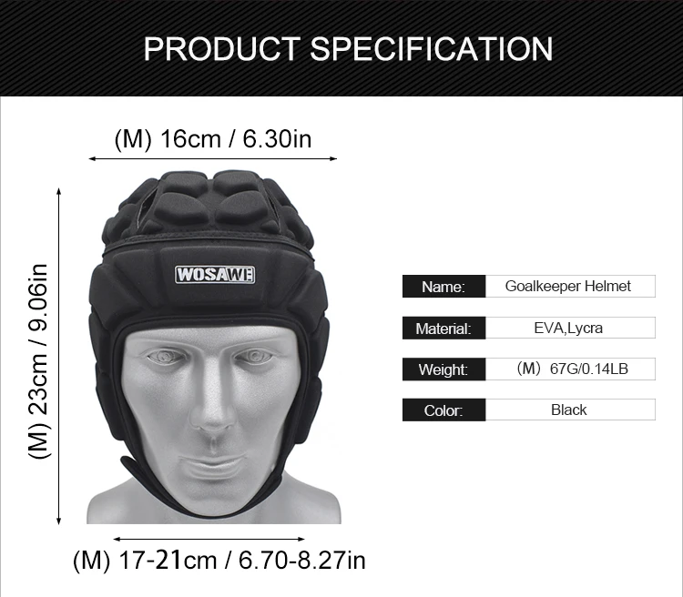 WOSAWE Мужская Профессиональная футбольная искусственная головка для регби |