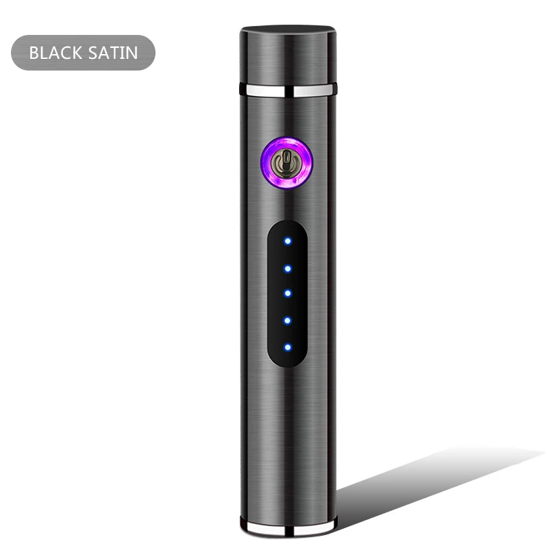 G252734A Мини двойная дуговая плазменная зажигалка, цилиндрическая электрическая зажигалка, перезаряжаемая USB Зажигалка, защищенный от ветра для курения, аксессуары, новинка - Цвет: G252734A