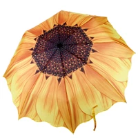 sunflower folding umbrella parosol sun protection anti uv women rain umbrellas for lovers and kids gifts high quality