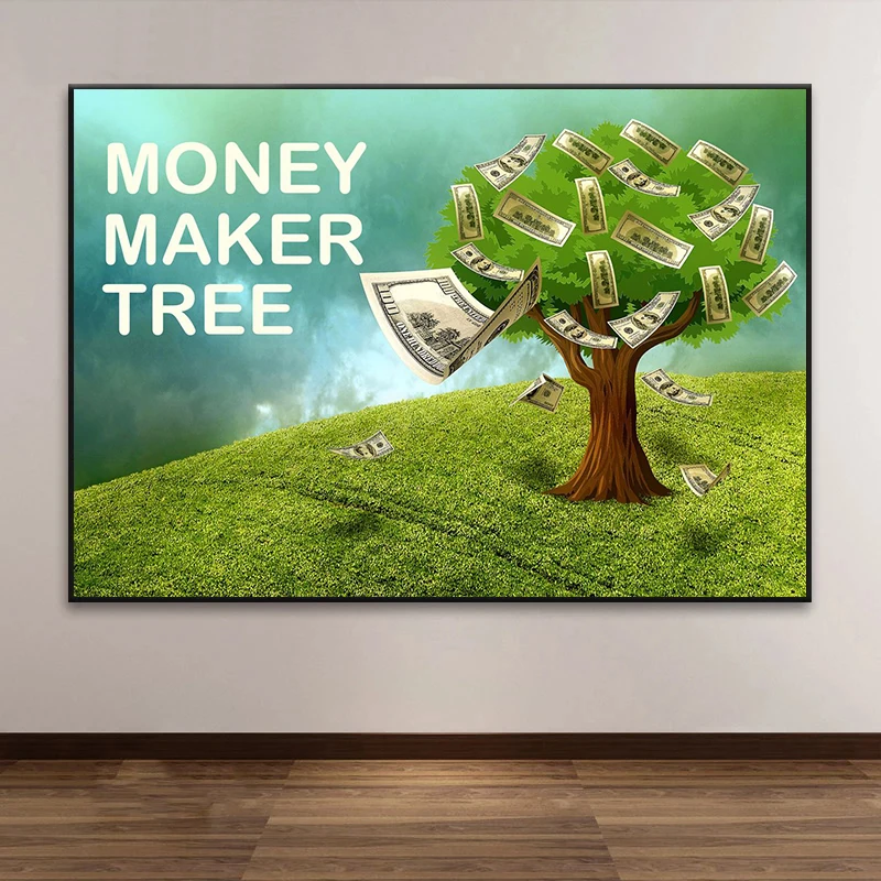 Абстрактное искусство монета дерева холст живопись гостиная спальня настенное