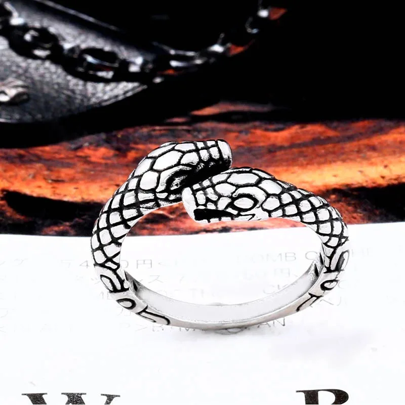 Байер новый магазин кольцо из нержавеющей стали 316L с двухголовой Мужские кольца