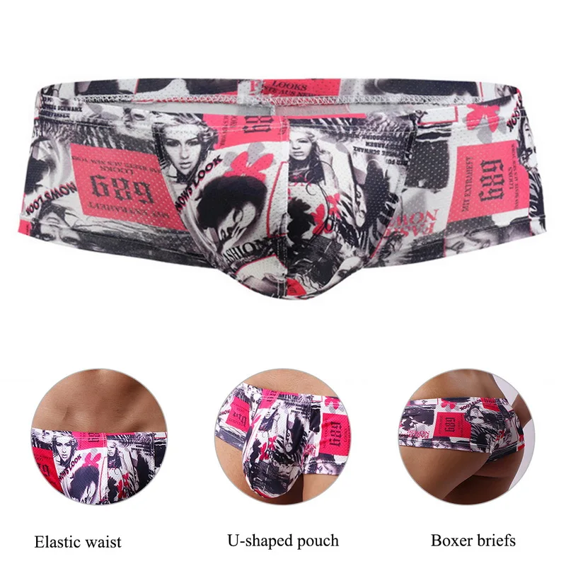 

Jodimitty Underwear Men's Sexy Lingerie Low Rise Boxers Underpants Comfortable Breathable Bikini Pouch Soft Male Panties New