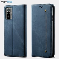 for xiaomi redmi note 10 pro wallet case magnetic book flip cover for xiomi redmi note 10 10s 10t denim leather bags card holder