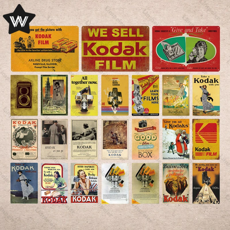 Винтажная пластина Kodak металлический жестяной знак рекламная Оловянная табличка