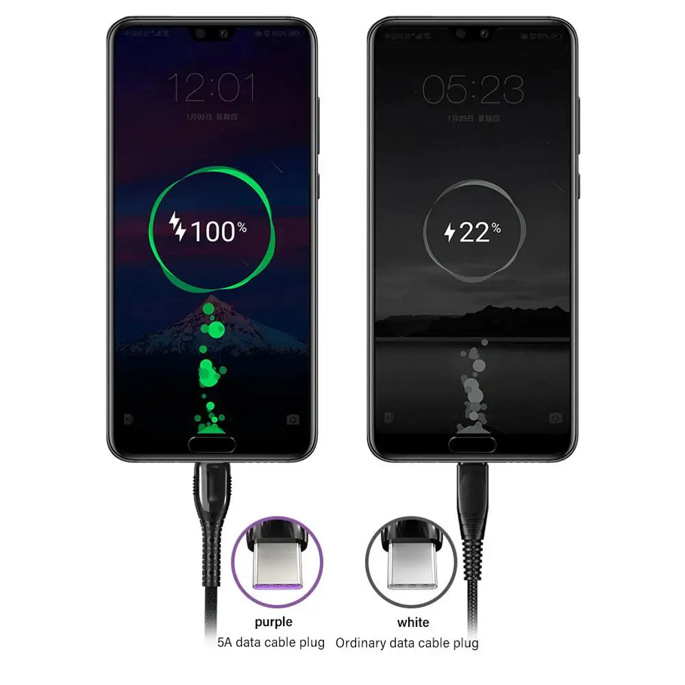 Кабель usb-c Micro USB 5A для Huawei p20 lite 3A Samsung S9 S8 Note 9 | Мобильные телефоны и аксессуары