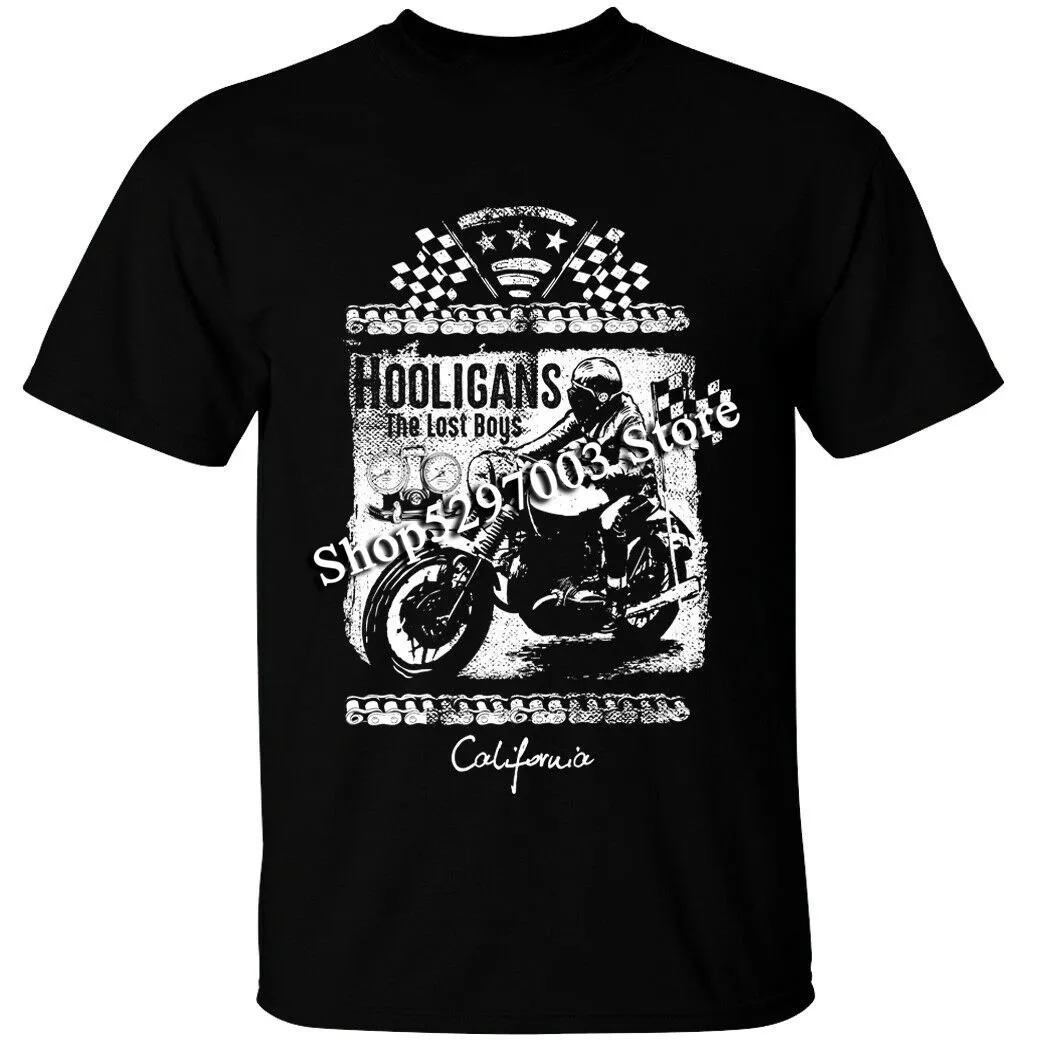 Футболка для мальчиков и девочек с принтом Lost Топ байкерским наездником Крутые
