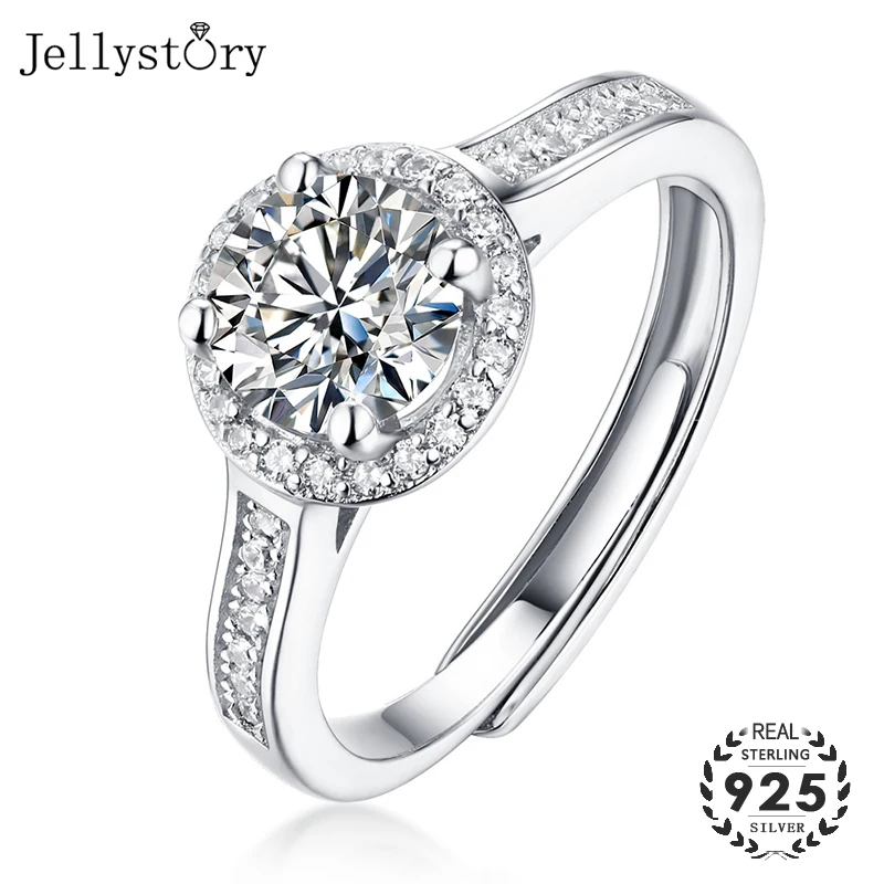 

Кольцо Jellystory из серебра 925 пробы с муассанитом 1 карат