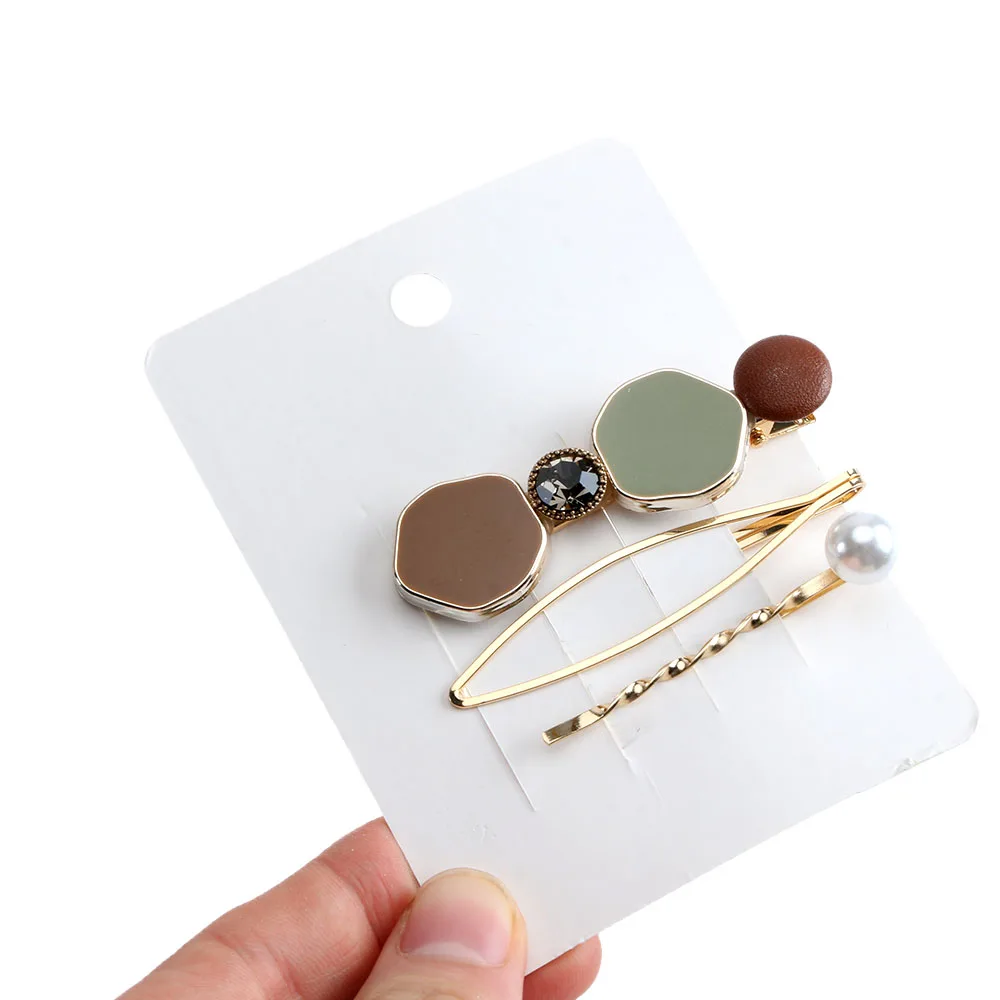 

3Pcs Korean Ins Style Hair Clips Women Retro Metal Pearl Hairpins Bangs Clip Barrettes Stick Side Clip Hair Accessories NEW