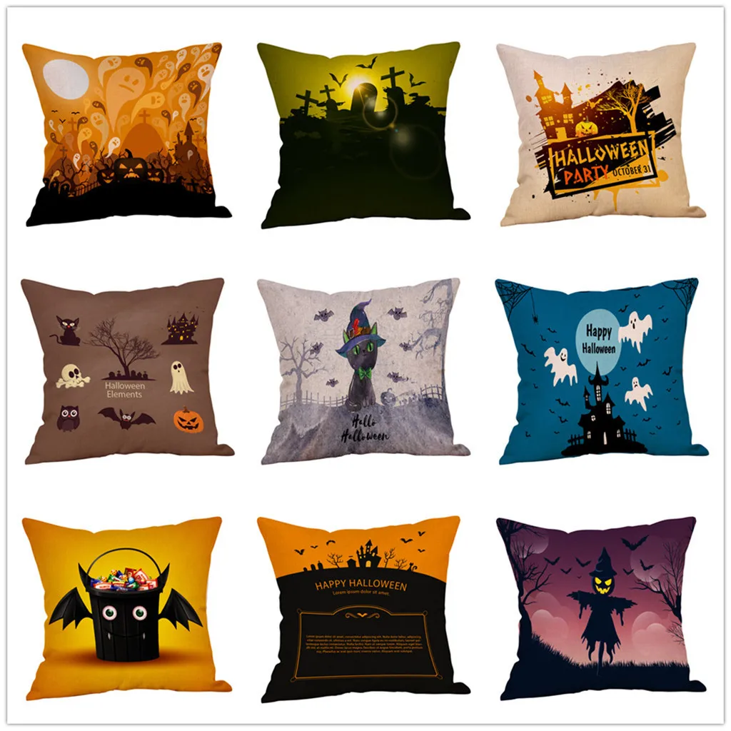 Хэллоуин привидение ведьма тыква чехлы для подушек сиденья дивана наволочка