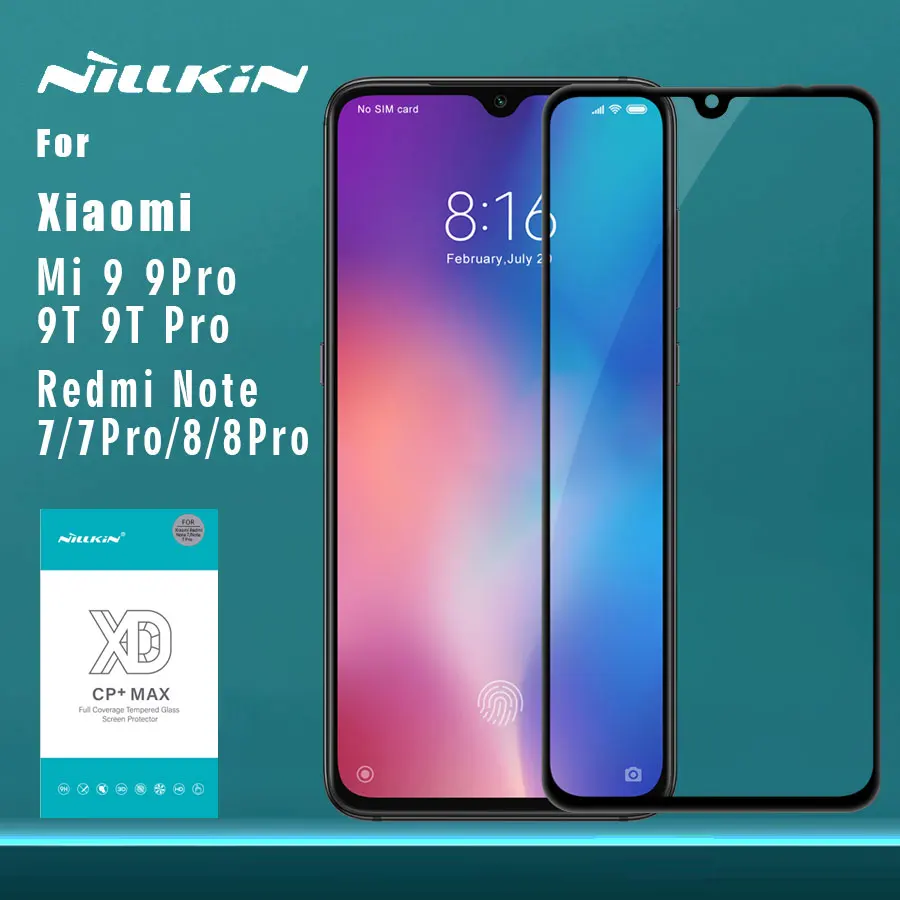 Защитное стекло Nillkin XD CP + Max закаленное 3d с полным покрытием для Xiaomi Mi 9 Pro 9T Redmi Note 8 7