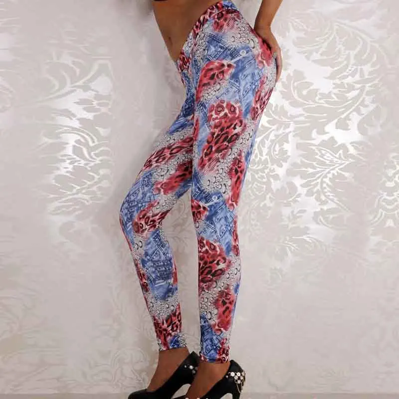 Новинка 2021 красивые женские брюки для фитнеса с принтом пейсли