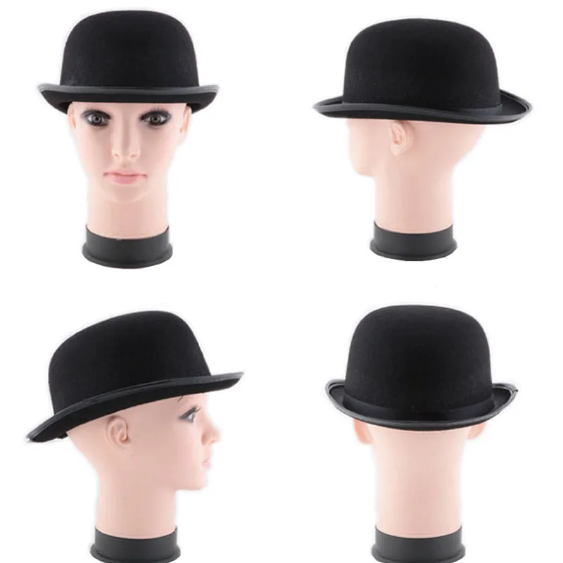 

10pcs Party Black Top Hat Cosplay Costume Props Felt Hats Bowler Magician Magic Trick Cap Christmas Halloween Decoration