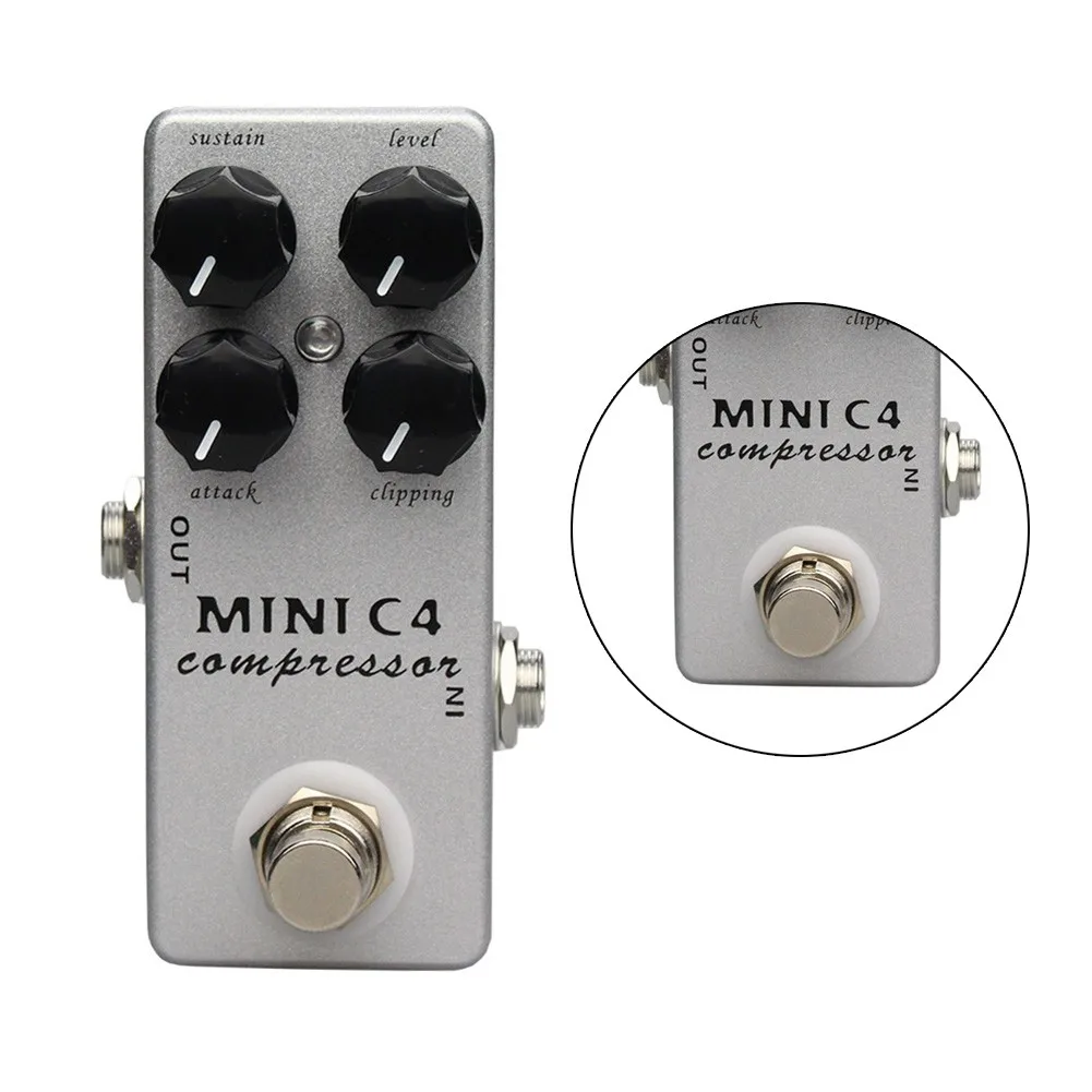 

Moskyaudio Compressor Guitar Effect Pedal Mini C4 Compressor Pedal Aluminum Alloy Guitar & Bass Effect Pedal Musical Instrument