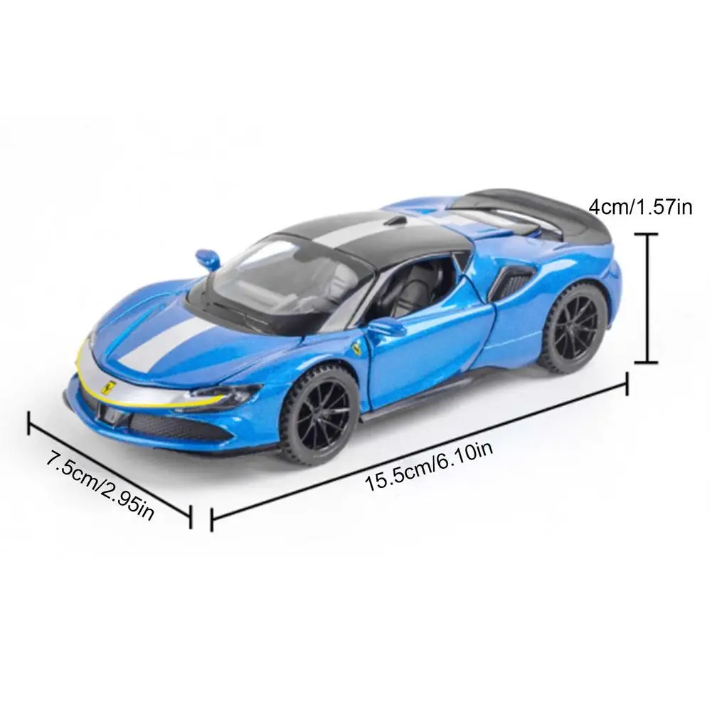 

High Simulation Car Model Artificial Alloy 1:32 SF90 Sound Light Toy Car Alloy Slide Car Toy