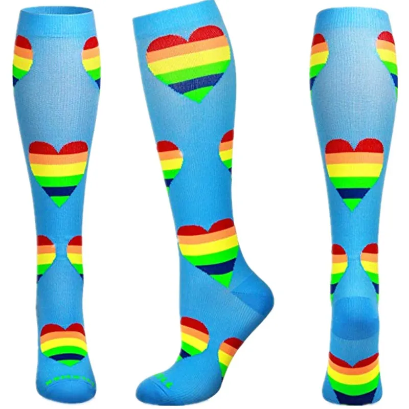 

1 Pair Men Professional Compression Socks Breathable Travel Activities Fit for Nurses Shin Splints Flight Travel Socks