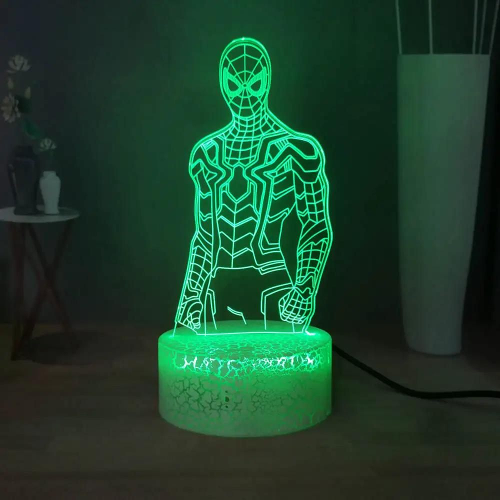 Человек паук праздничный свет Marvel комикс супергерой светодиодный детский ночник