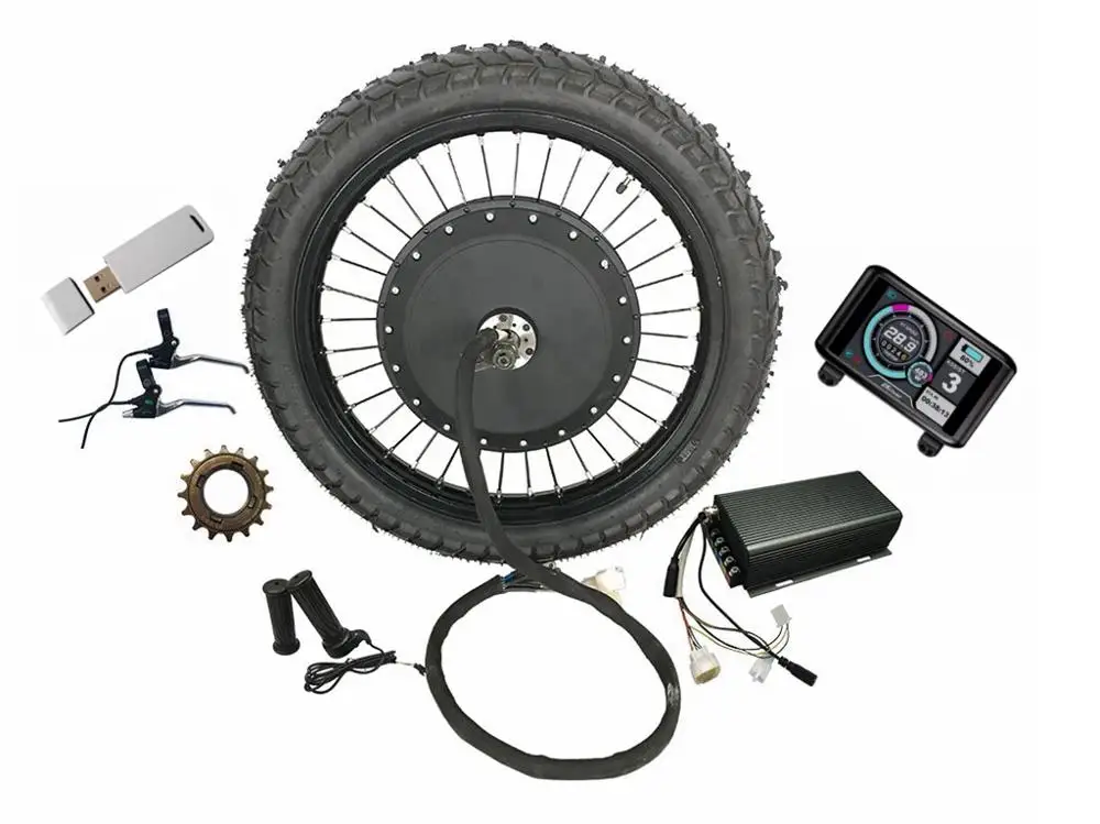 Набор для преобразования мотоцикла 8000W 72V задний бесщеточный мотор Wheel18 &quot19&quot