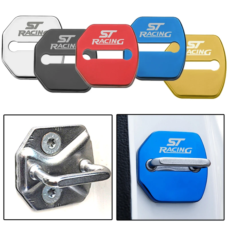 Автомобильный Дверной замок из нержавеющей стали декоративная крышка для Ford Focus 2