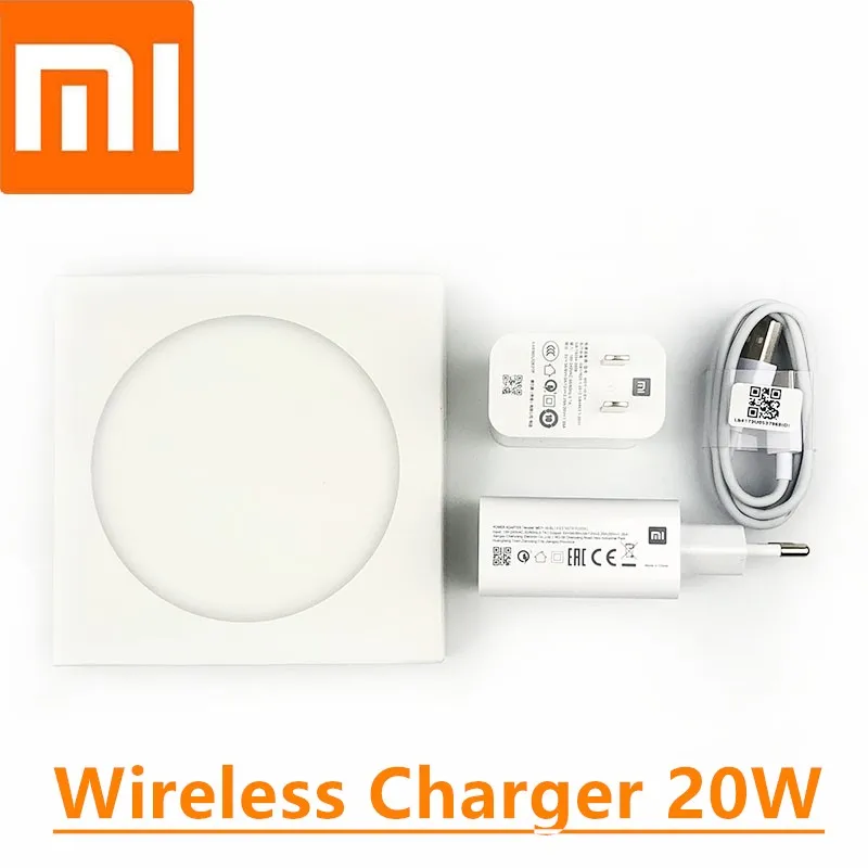 Оригинальное Беспроводное зарядное устройство Xiaomi 20 Вт макс. Qi адаптер для