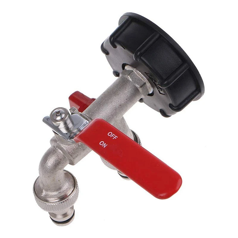 Двойной кран 1000 литровый IBC разъем для резервуара воды адаптер крана замена