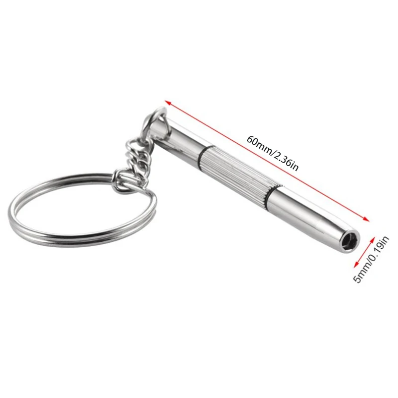 

100Pcs/Pack 3 in 1 Eyeglass Screwdriver Sunglass Glasses Watch Repair Tool Kit with Keychain Portable Screwdriver Tool