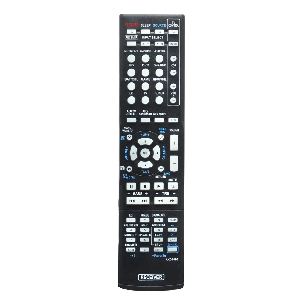 

New Replacement AXD7692 Fit For Pioneer AV Receiver 6-Device Remote Control VSX-43 VSX-823 VSX-528 VSX-828 VSX-1023 VSX-1015-S