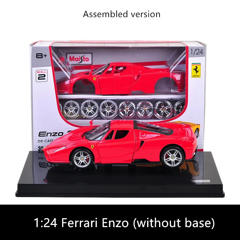Enzo Maisto 1:24 La Ferrari 8 стилей Ferrari Сборная модель автомобиля из сплава в сборе DIY игрушка инструмент Мальчик Игрушка Подарочная коллекция - Цвет: Enzo
