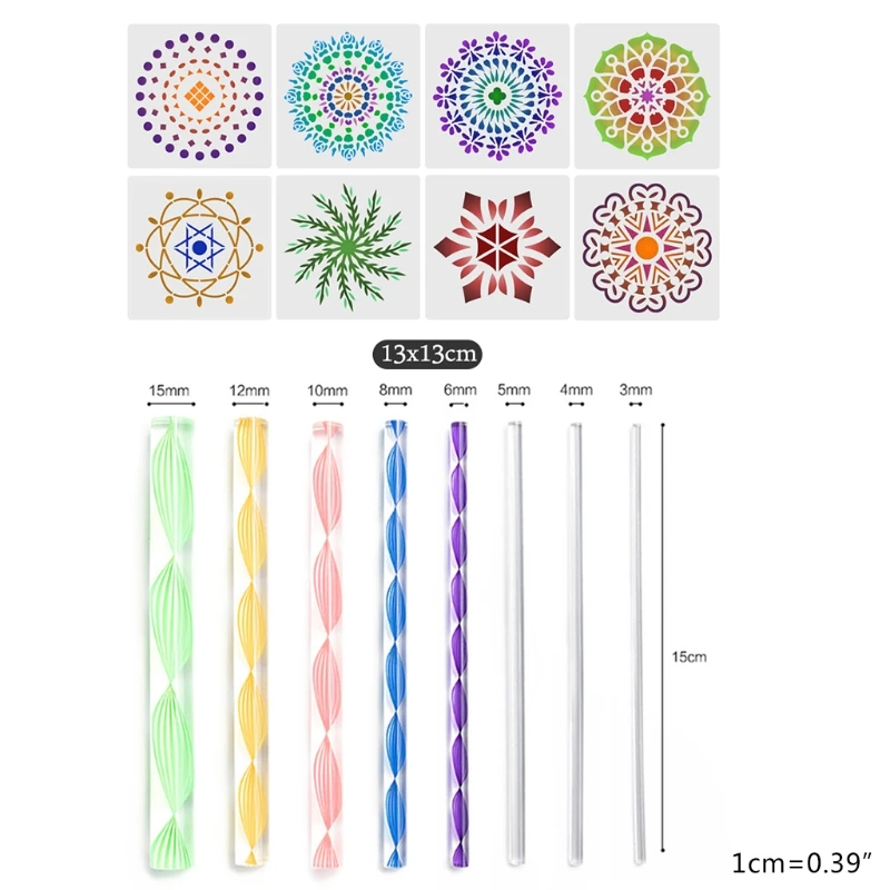 

29pcs Mandala Dotting Tools Set for Painting Rock Stones Stencil Acrylic Stick