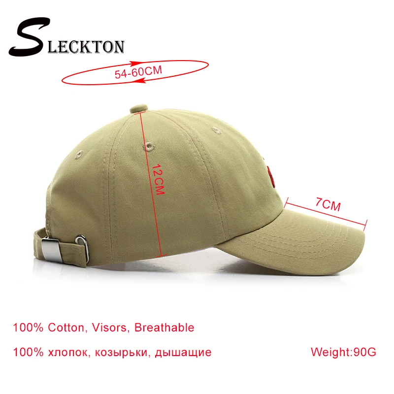 SLECKTON бейсболка из 100% хлопка женская модная кепка с буквой I и вышивкой
