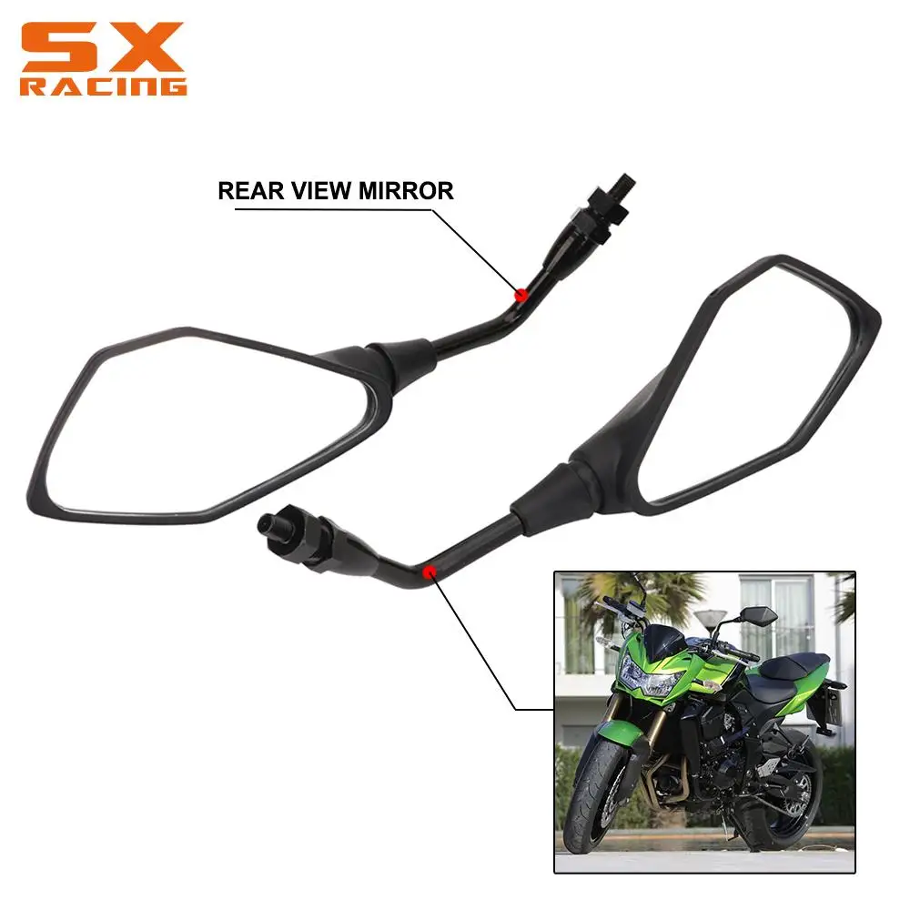 

Боковые зеркала заднего вида для мотоциклов Kawasaki Z1000 Z750 ER-6N Versys KLE 650 ZRX1100 ZRX1200 1997-2011