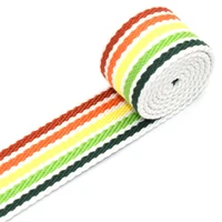 1 5colored ribbons webbing belt jacquard ribbon striated webbing bag webbing belt bag crafts for diy garment textile sewing