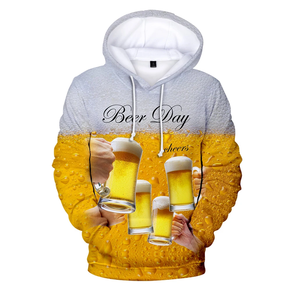 

Beer day 3D Hoodies Sweatshirts Print Women/men Casual Cool Hoodies Plus size Long Sleeve Warm Comfortable 3D Hoodies Men's