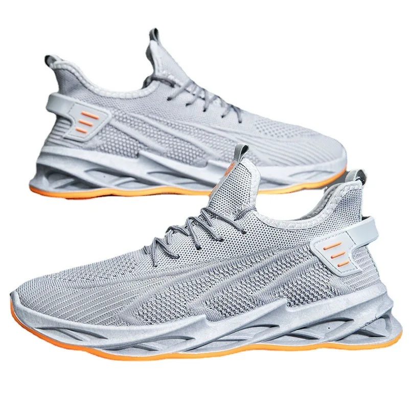

Elastic Knitting Mens Platform Shoes Breathable Mixed Colors Sneakers Sport Shoe Fashion Casual Running Shoes Sneakers Homme New