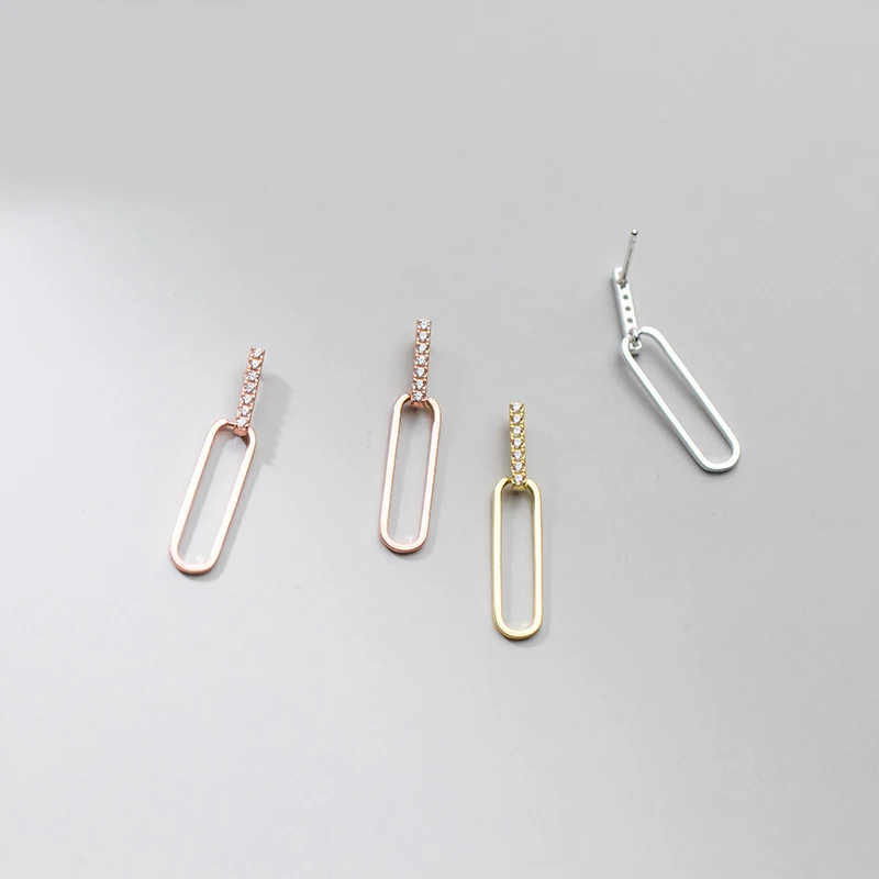 

Серьги-подвески женские из серебра 925 пробы геометрической формы
