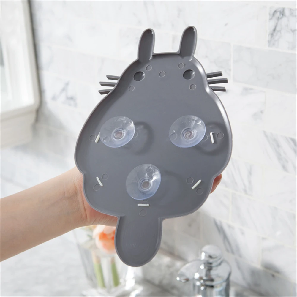 1PCS Wall Mounted Toothbrush Holder Cute Totoro Sucker Box Bathroom Organizer Tools Accessories and Toothpaste Stand | Дом и сад